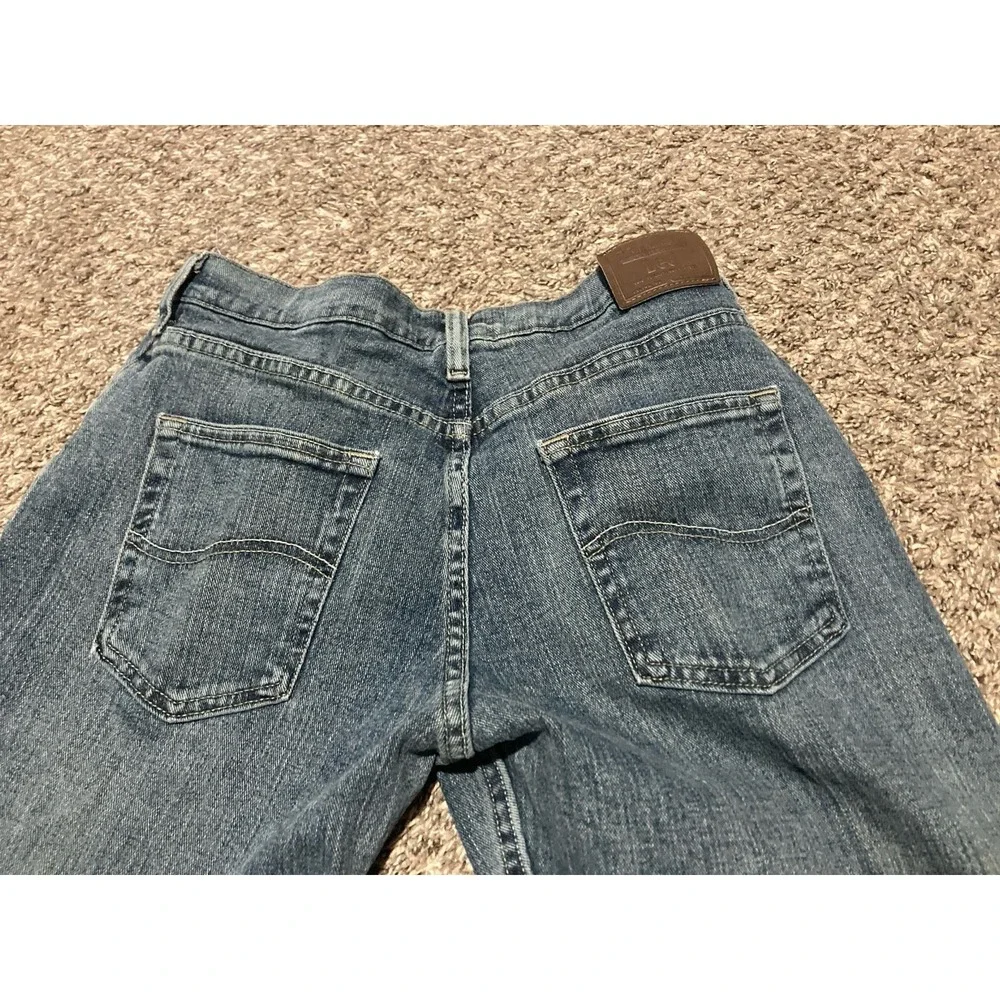 Lee Premium Select Straight Jeans Boys Size 18 R M Wash Blue Denim 31x31
